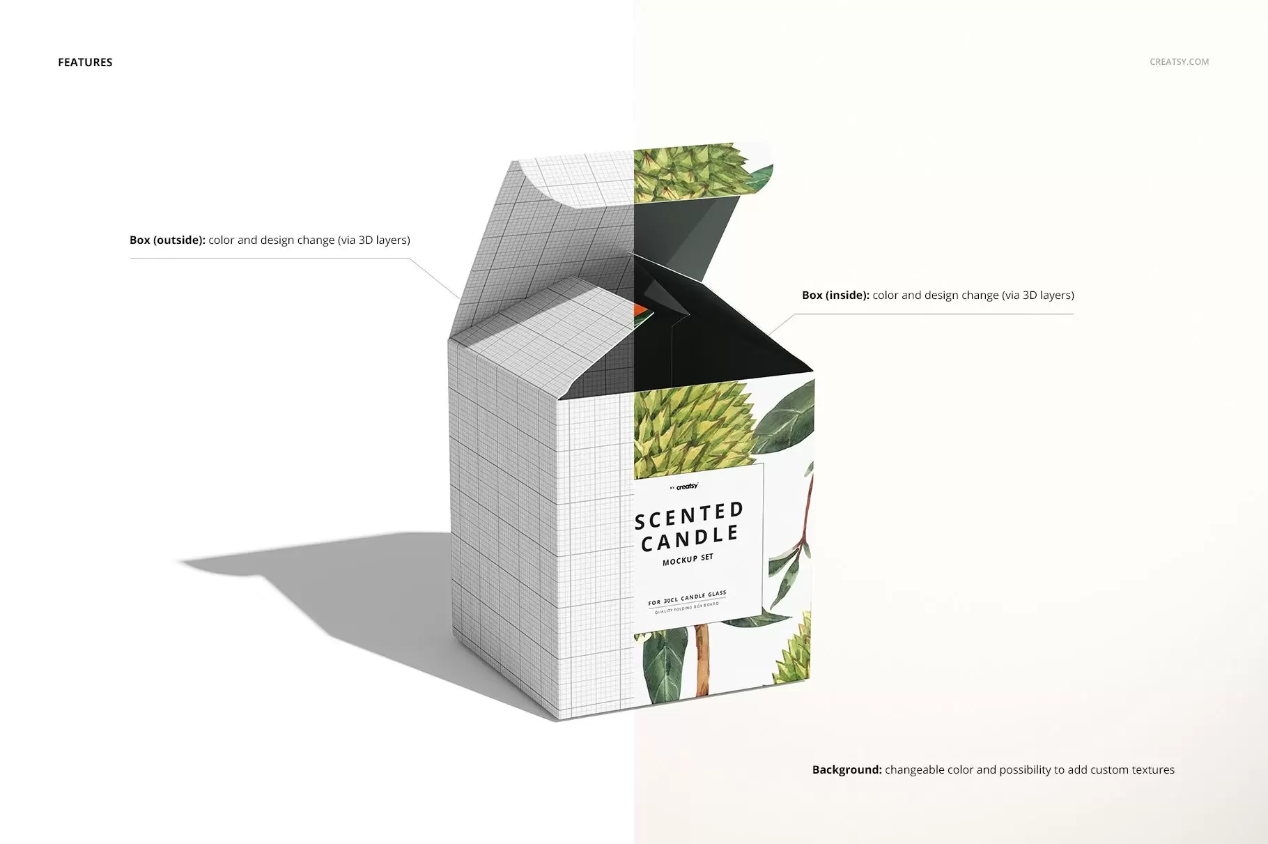  캔들 상자 포장